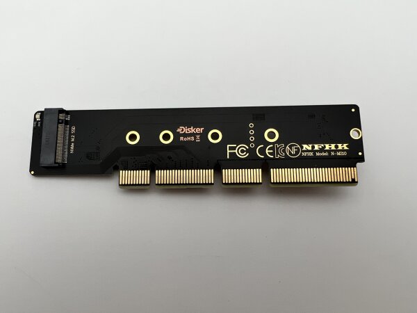 Disker M.2 NVME SSD Low Profile Adapter auf PCIe 3.0 & U.2