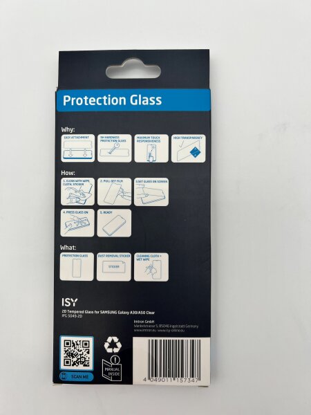 ISY Premium 9H Displayschutz Glas für Samsung Galaxy A30 / A50 - Anti-Fingerabdruck