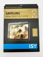 ISY Premium 9H Displayschutz Glas für Samsung Galaxy Tab A7 Anti-Fingerabdruck