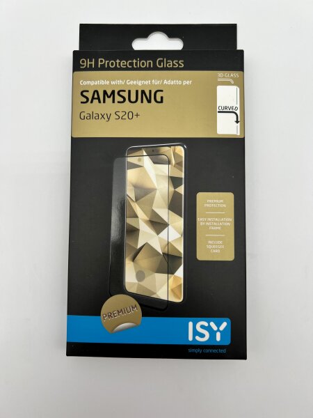 ISY Premium 9H Displayschutz Glas für Samsung Galaxy S20+ Anti-Fingerabdruck