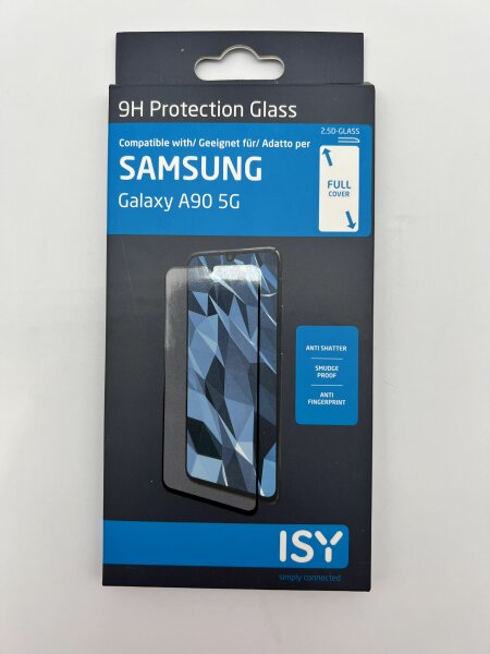 ISY Premium 9H Displayschutz Glas für Samsung Galaxy A90 5G Anti-Fingerabdruck