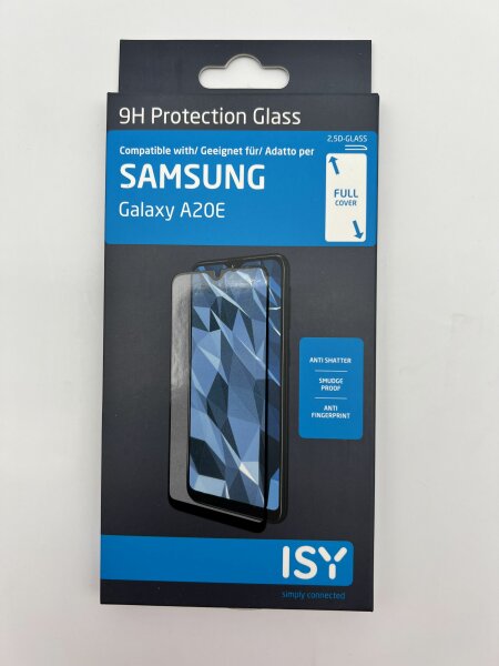 ISY Premium 9H Displayschutz Glas für Samsung Galaxy A20E Anti-Fingerabdruck