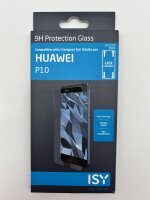 ISY Premium 9H Displayschutz Glas für Huawei P10 Anti-Fingerabdruck