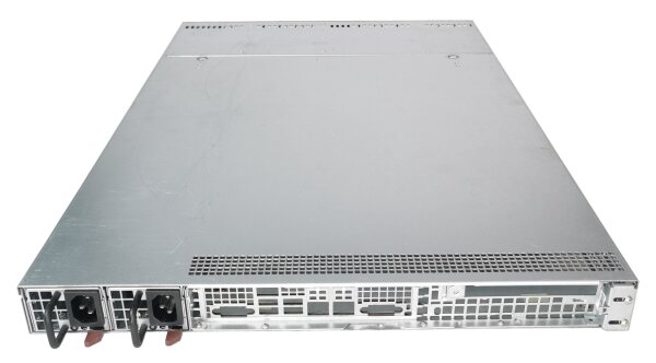 Supermicro Chassis CSE-815 -2x 500W redundantes Netzteil - 80Plus Platinum - 2x PWS-504P-1R - mit Ohren, mit Caddys