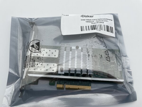 Intel X520-DA2 10Gbps SFP+ Dual Port Netzwerkkarte Full-Profil PCIe x8