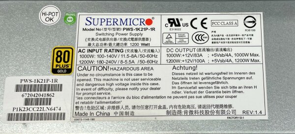 Supermicro CSE-846 4U Storage Chassis 24x 3,5" JBOD BPN-SAS2-846EL1 PWS-1K21P-1R