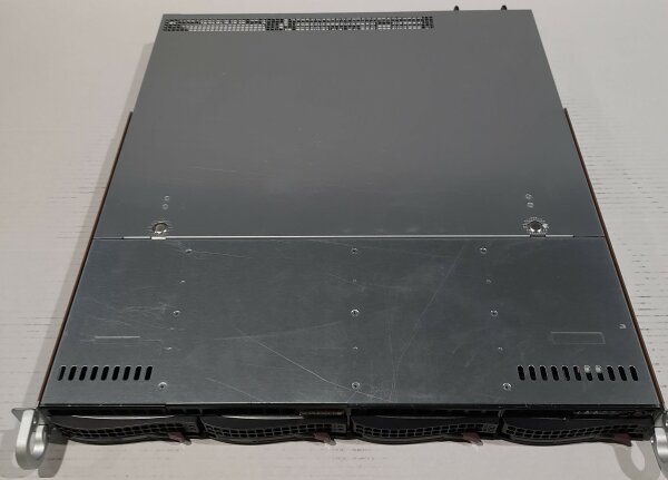Supermicro Server Gehäuse CSE-813M 1U BPN-SAS815TQ 2x PWS-407P-1R 80+ Platinum