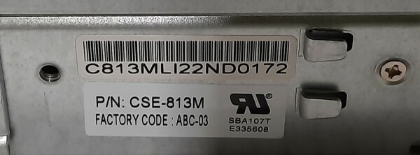 Supermicro Server Gehäuse CSE-813M 1U BPN-SAS815TQ 2x PWS-407P-1R 80+ Platinum