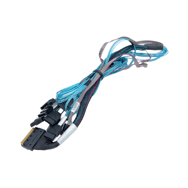 Amphenol 26II-IC5407-7500-SB / RSL74-9693 Slimline SASx8 (SFF8654) -to- 8 SATA 75CM