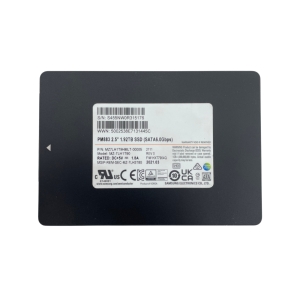 Samsung SSD PM883 1.92TB 2.5" Server NAS SATA 6G MZ7LH1T9HMLT Festplatte