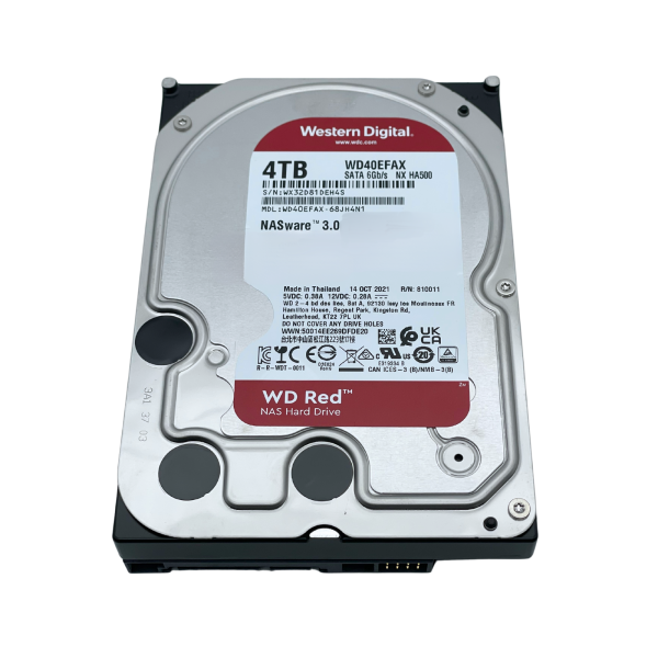 Western Digital Red 4TB WD40EFAX 3.5" SATA 6Gb/s 5400 RPM 256MB Cache NAS HDD