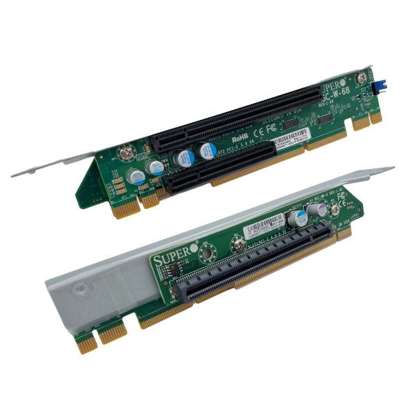 Supermicro Riser Cards RSC-WR-6 REV 1.02 & RSC-W-68 REV 1.0 inkl. Montageschiene