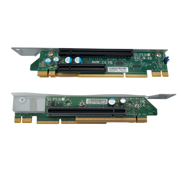 Supermicro Riser Cards RSC-WR-6 REV 1.02 & RSC-W-68 REV 1.0 inkl. Montageschiene