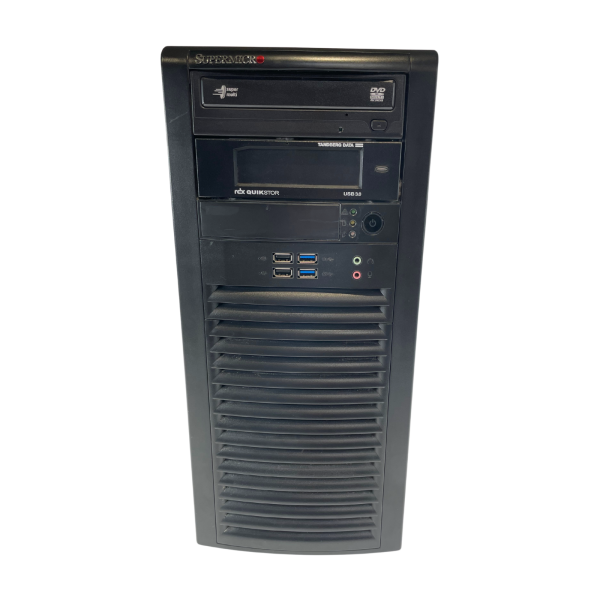 Supermicro CSE-732D4 Server 128GB PC4-2666 Intel Xeon E-2236 3101E-4i SuperQuiet