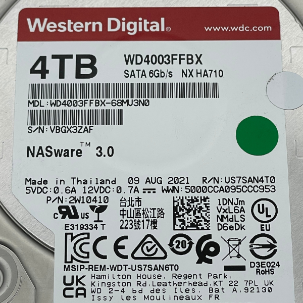 Western Digital WD Red Pro 4TB WD4005FFBX 7200RPM 256MB Cache SATA 6Gb/s