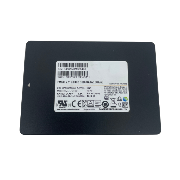 SAMSUNG PM883 3.84TB 6Gb/s SATA Read Intensive 1.3DWPD SSD 2.5" - MZ7LH3T8HMLT