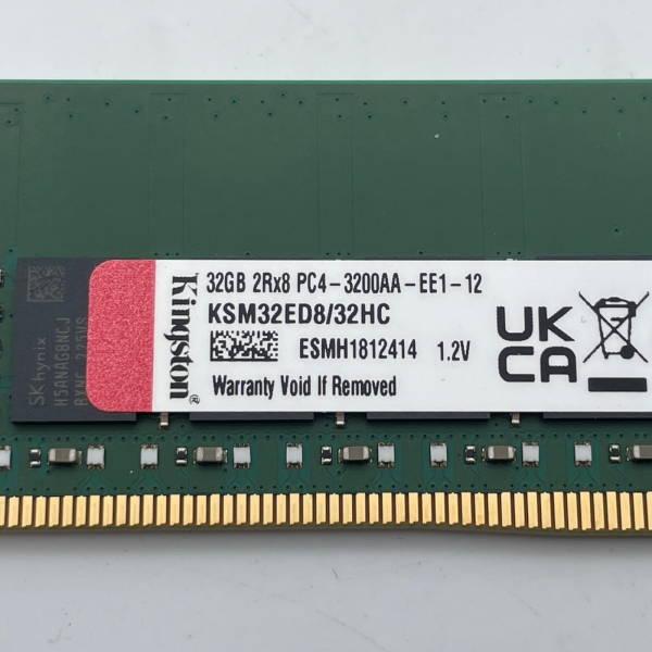Kingston 32GB 3200MHz DDR4 RAM ECC CL22 DIMM 2Rx8 Hynix C KSM32ED8/32HC in OVP