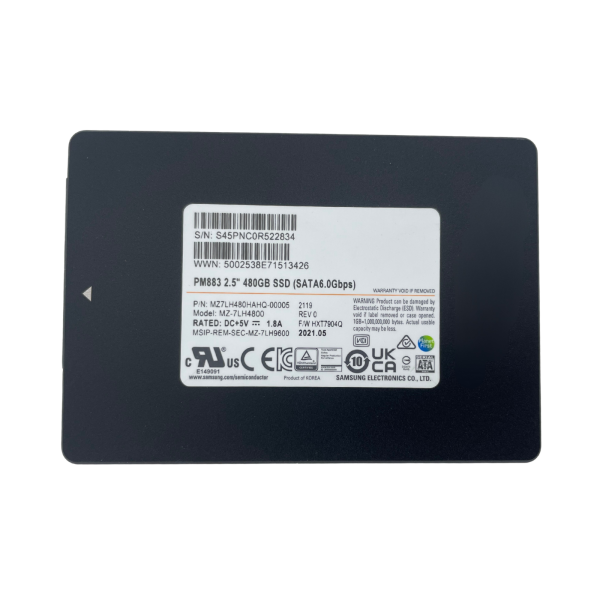 Samsung SSD PM883 480GB 2.5" Server NAS SATA 6G MZ7LH480HAHQ Festplatte