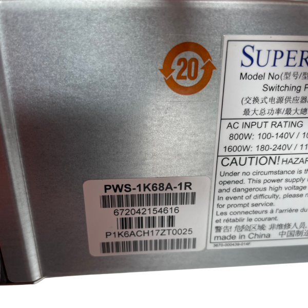 Supermicro SYS-5039MS-H8TRF 3U MicroCloud 8-Node Xeon E3 v5/v6 Server 6 Nodes