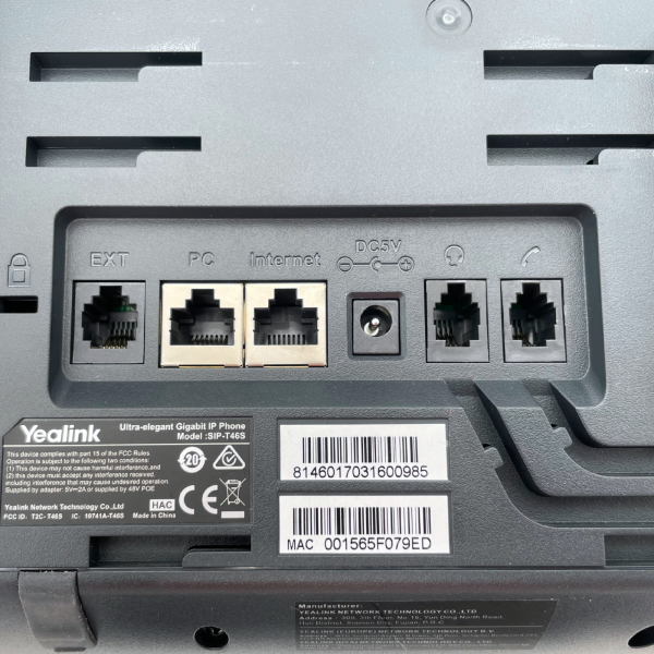 Yealink SIP-T46S IP-Telefon Farbdisplay 2x Gigabit Ethernet USB 2.0 PoE Ständer