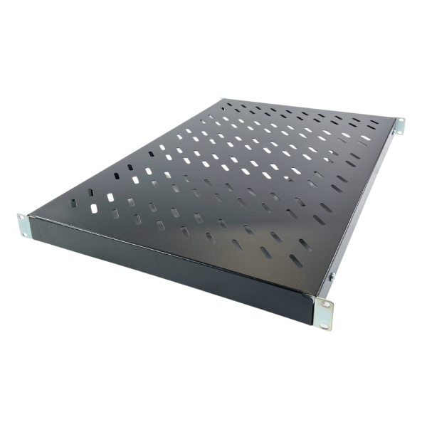 19" Fachboden variabel für Serverschränke 700-750 tief bis 100kg Last schwarz
