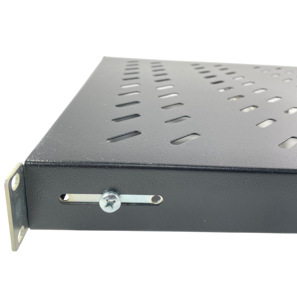19" Fachboden variabel für Serverschränke 700-750 tief bis 100kg Last schwarz