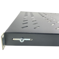 19" Fachboden variabel für Serverschränke 700-750 tief bis 100kg Last schwarz