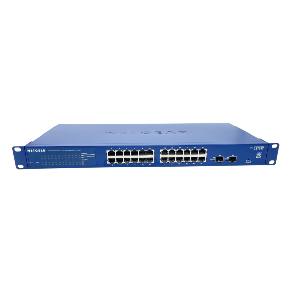 NETGEAR GS724Tv4 24-Port Gigabit Smart Managed Switch mit 2 SFP Ports 1U 48 Gbps