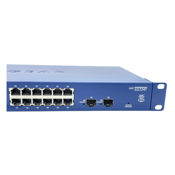 NETGEAR GS724Tv4 24-Port Gigabit Smart Managed Switch mit 2 SFP Ports 1U 48 Gbps
