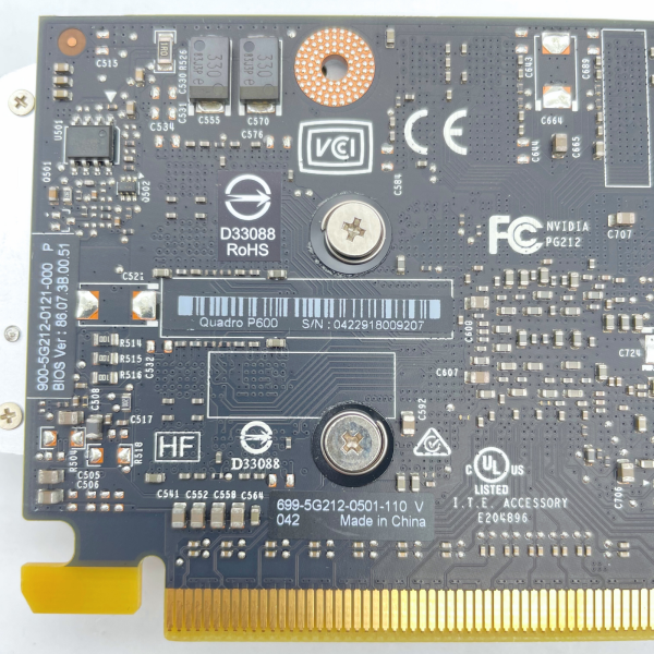 Nvidia Dell Quadro P600 2GB GDDR5 PCIe3 x16 4x Mini-DP Low Profile Grafikkarte