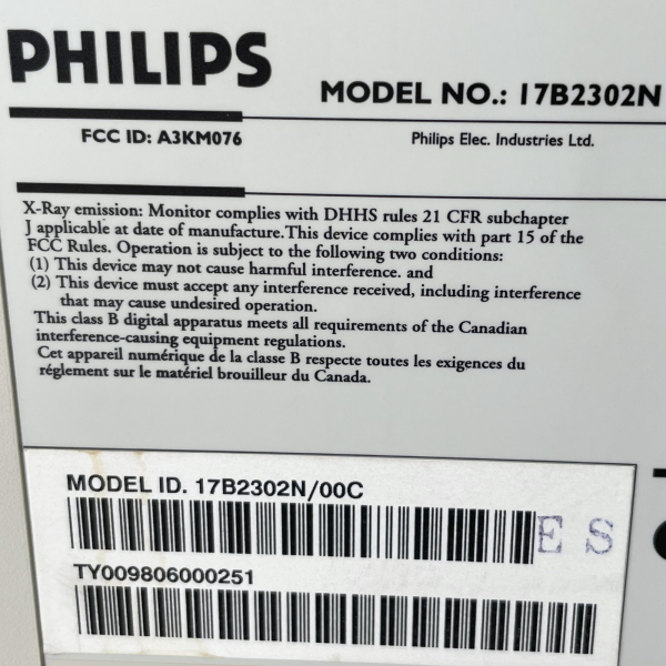 Philips Monitor Röhrenbildschirm Model No.: 17B2302N 17 Zoll CRT 1280x1024 4:3