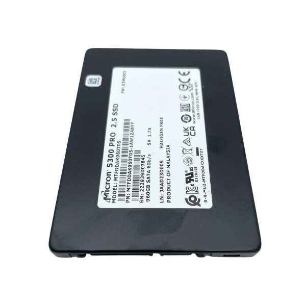 Micron 5300 PRO 960 GB 2,5" SFF SATA SSD Black Server SSD MTFDDAK960TDS