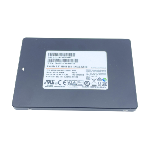 Samsung SSD PM883 480GB 2.5" Server NAS SATA 6G MZ7LH480HMHQ gebrauchte C-Ware