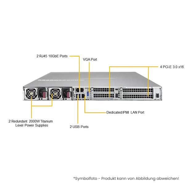 Supermicro 1029GQ-TVRT 1U GPU Server X11DGQ 2x8160 48C 96T 192 GB 2xV100 16GB KI