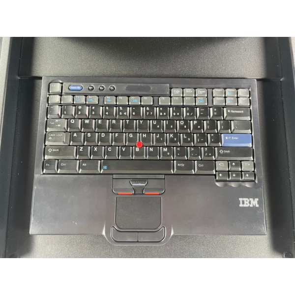 IBM 1U 17" Rackmount Flat Panel Console Kit 1723-HC1 KVM QWERTY Keyboard