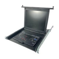 IBM 1U 17" Rackmount Flat Panel Console Kit 1723-HC1 KVM QWERTY Keyboard