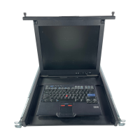 IBM 1U 17" Rackmount Flat Panel Console Kit 1723-HC1 KVM QWERTY Keyboard