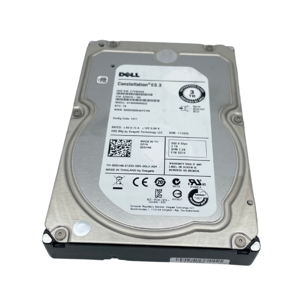 Dell Constellation ES.3 3TB 6G SAS HDD 7.2k, 3.5 Zoll LFF Festplatte für Server ST3000NM0023
