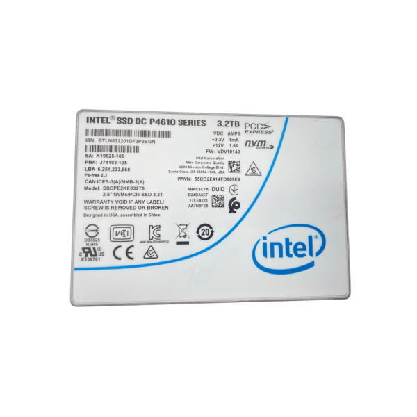 Intel DC P4610 3,2TB 2,5" U.2 NVMe SSD SSDPE2KE032T8 PCIe 3.1 Festplatte