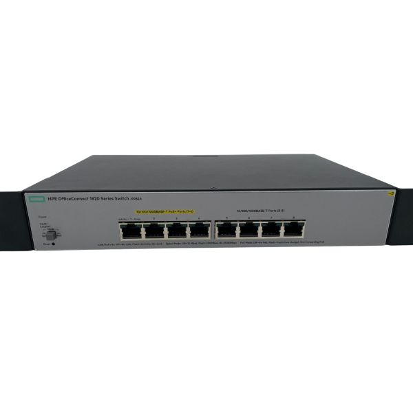 HPE OfficeConnect 1820 8x 1G 1000BASE-T PoE+ 65W L2 Switch J9982A mit Netzteil