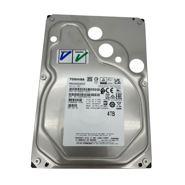 Toshiba MG04ACA400E 4TB 3,5" HDD 128MB 7200rpm SATA III Enterprise Festplatte