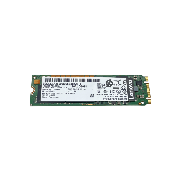 Lenovo/Micron 5100 Pro 480GB 6G SATA Read Intensive SSD M.2 2280 SSS7A06699