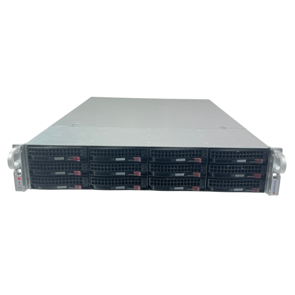 Supermicro CSE-826 2U Server BPN-SAS3-826-EL1 2xPWS-920P-SQ 920W PSU SATA Backplane mit Rear Cage