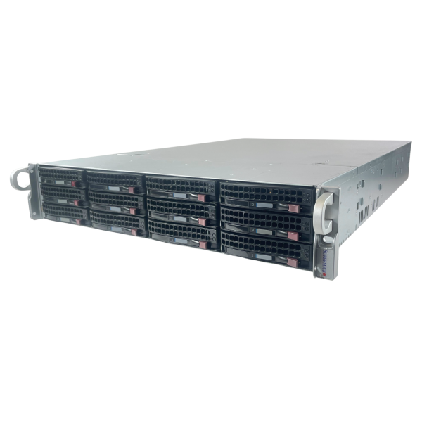 Supermicro CSE-826 2U Server BPN-SAS2-826-EL1 2xPWS-920P-SQ 920W PSU SATA Backplane mit Rear Cage