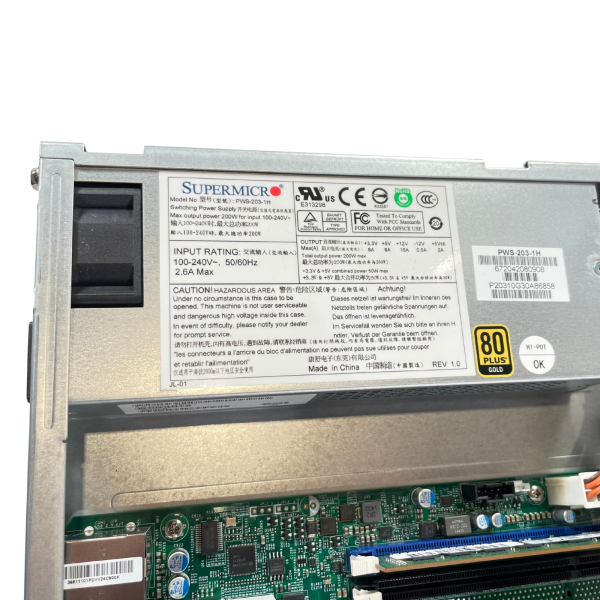 Supermicro 1U Server CSE-512 Atom C2358 8GB RAM 7x LAN A1SRM-LN7F PWS-203-1H