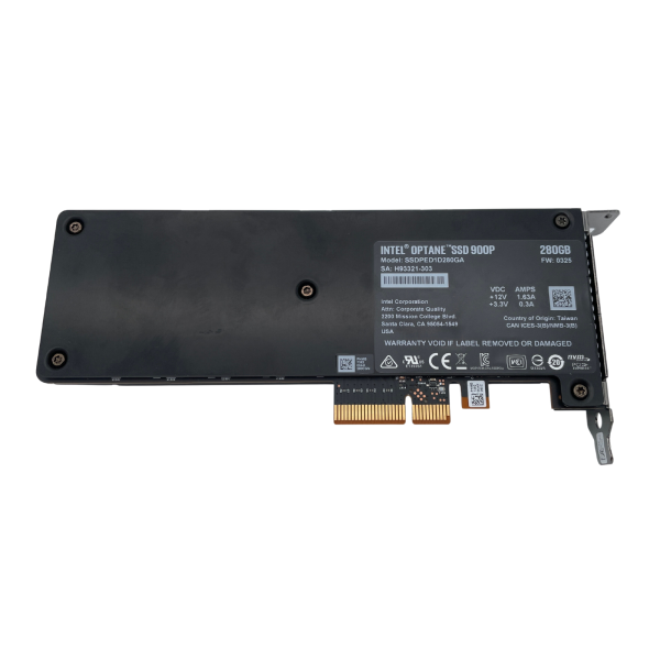 Intel Optane SSD 900P 280GB PCIe 3.0 x4 NVMe AIC 3D XPoint SSDPED1D280GA