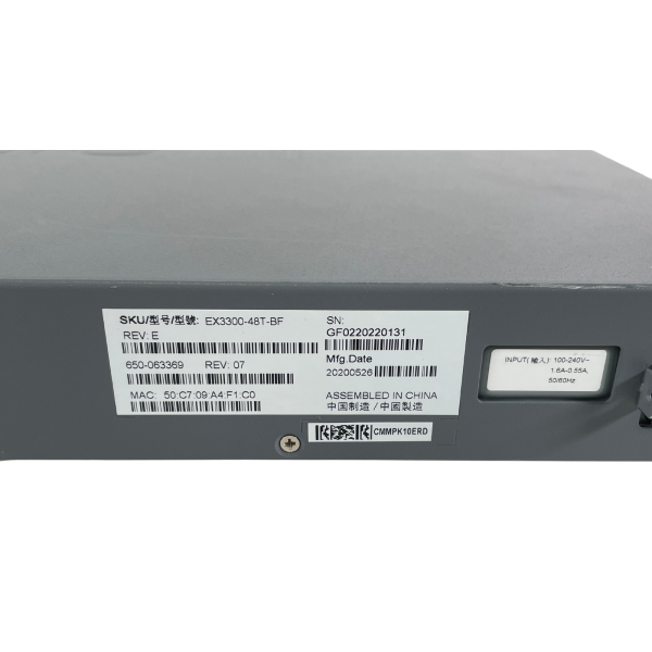 Juniper EX3300 48-Port 10/100/1000BaseT 4x SFP+ 1/10G Uplink-Ports Rev 7/E