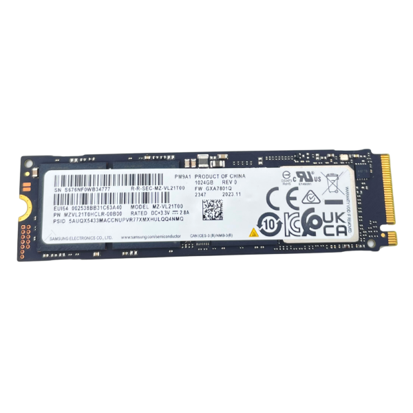 Samsung MZ-VL21T00 1TB PM9A1 NVMe PCIe 4.0x4 M.2 2280 7000MB/s SSD
