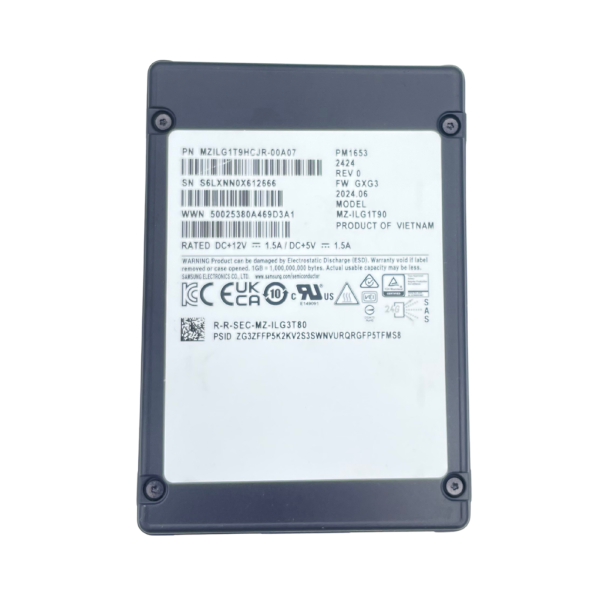 Samsung MZILG1T9HCJR-00A07 PM1653 1.92TB 2.5" SAS 24Gb/s 4200MB/s SSD