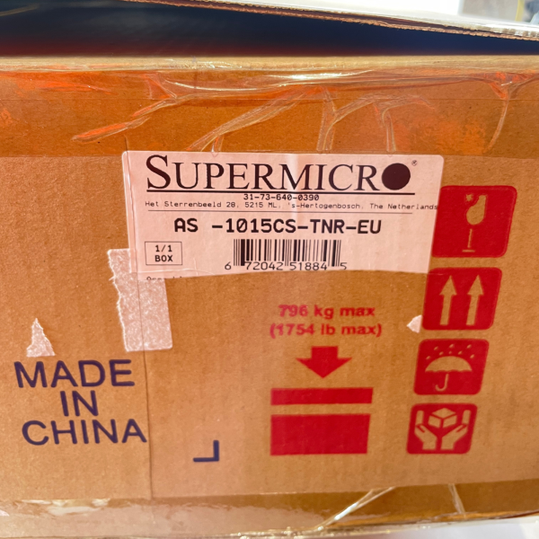 Supermicro 1U Serverkarton AS-1015CS-TNR-EU Versandkarton 85x61x20 mit Inlay